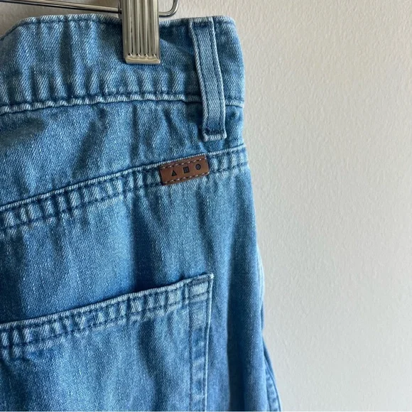 Ayr "The Hooky" High Rise Pleated Cotton/Hemp Size 28 Light Blue - Picture 7 of 15